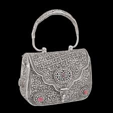 silver designer handbags 